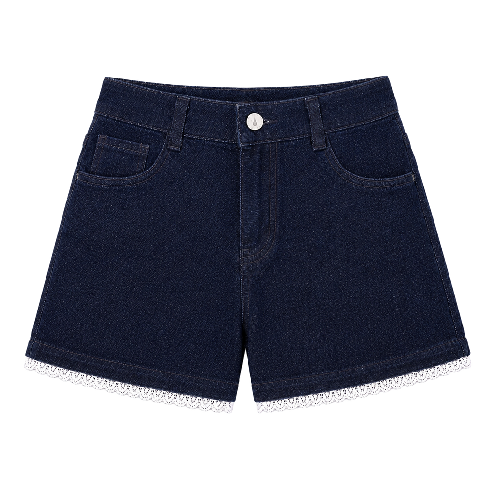 Lace & Denim Shorts