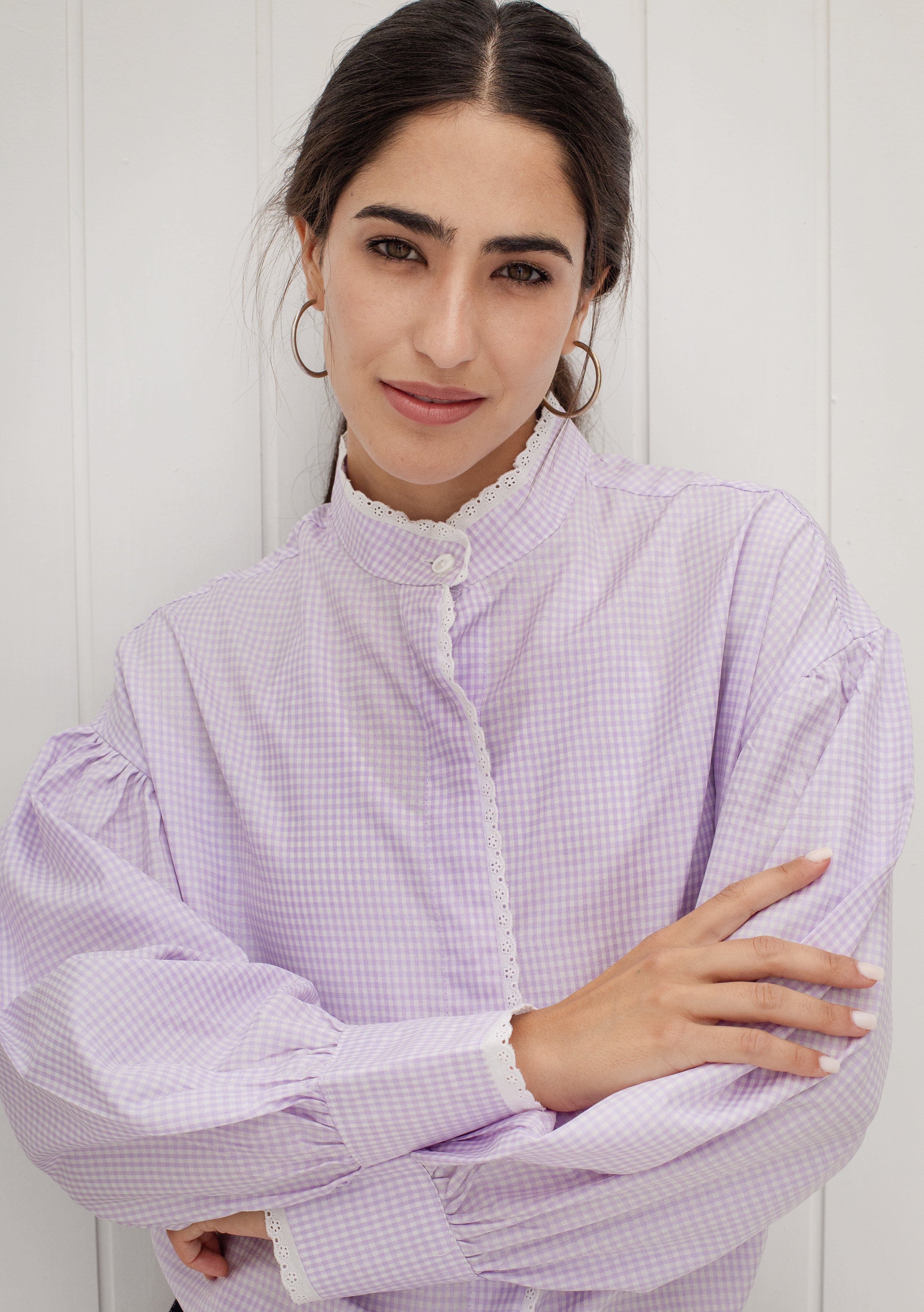 Lilac Gingham Shirt