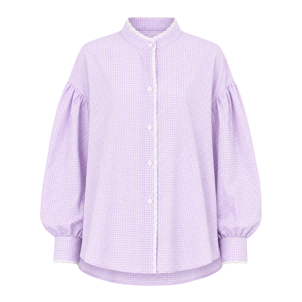 Lilac Gingham Shirt