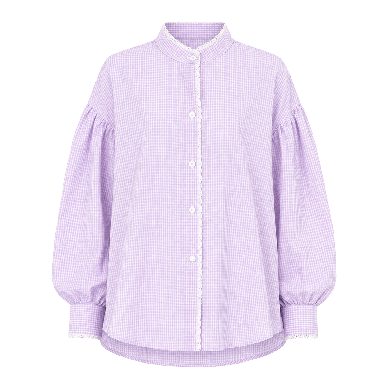 Lilac Gingham Shirt