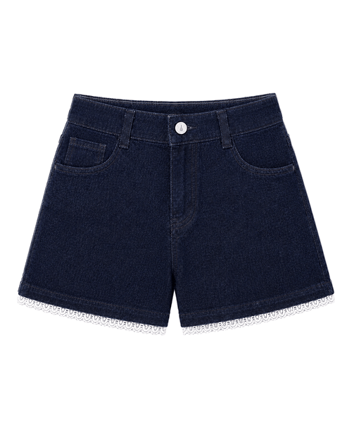 Lace & Denim Shorts